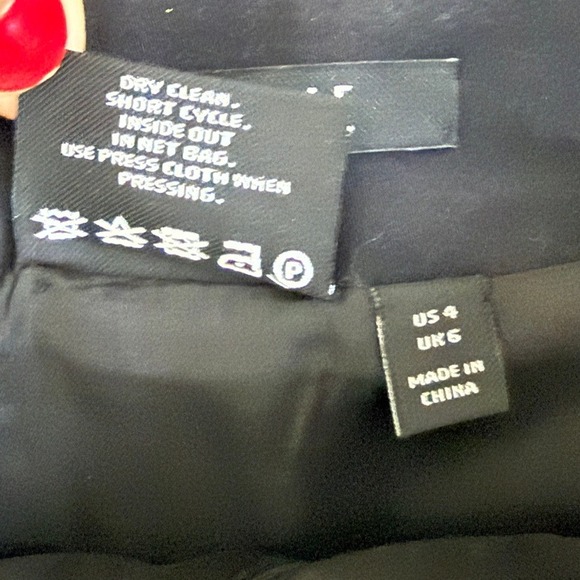 Carlisle Black Green Geometric Tape Pencil Skirt Women Size 4 Cotton Stretch - Picture 5 of 9